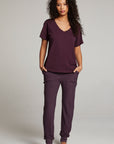 Everyday Essential Plum Perfect V Neck Tee WOMENS chaserbrand