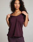 Everyday Essential Plum Perfect V Neck Tee WOMENS chaserbrand