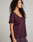 Everyday Essential Plum Perfect V Neck Tee WOMENS chaserbrand