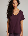 Everyday Essential Plum Perfect V Neck Tee WOMENS chaserbrand
