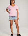 Everyday Essential Pastel Lavender V-neck Tee WOMENS chaserbrand