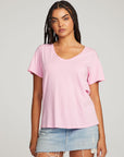 Everyday Essential Pastel Lavender V-neck Tee WOMENS chaserbrand