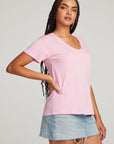 Everyday Essential Pastel Lavender V-neck Tee WOMENS chaserbrand