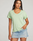 Everyday Essential Quiet Green V-neck Tee WOMENS chaserbrand