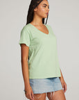 Everyday Essential Quiet Green V-neck Tee WOMENS chaserbrand