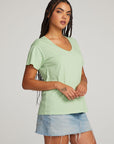 Everyday Essential Quiet Green V-neck Tee WOMENS chaserbrand