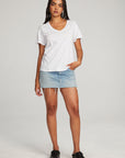 Everyday Essential White V-neck Tee WOMENS chaserbrand