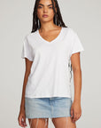Everyday Essential White V-neck Tee WOMENS chaserbrand