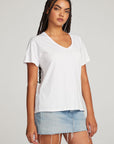 Everyday Essential White V-neck Tee WOMENS chaserbrand