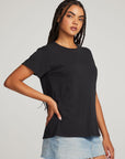 Everyday Essential Black Crew Neck Tee WOMENS chaserbrand