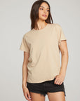 Everyday Essential Cappuccino Crew Neck Tee WOMENS chaserbrand