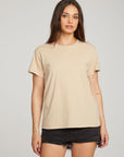 Everyday Essential Cappuccino Crew Neck Tee WOMENS chaserbrand