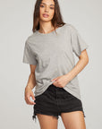 Everyday Essential Heather Grey Crew Neck Tee WOMENS chaserbrand