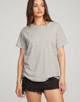 Everyday Essential Heather Grey Crew Neck Tee WOMENS chaserbrand