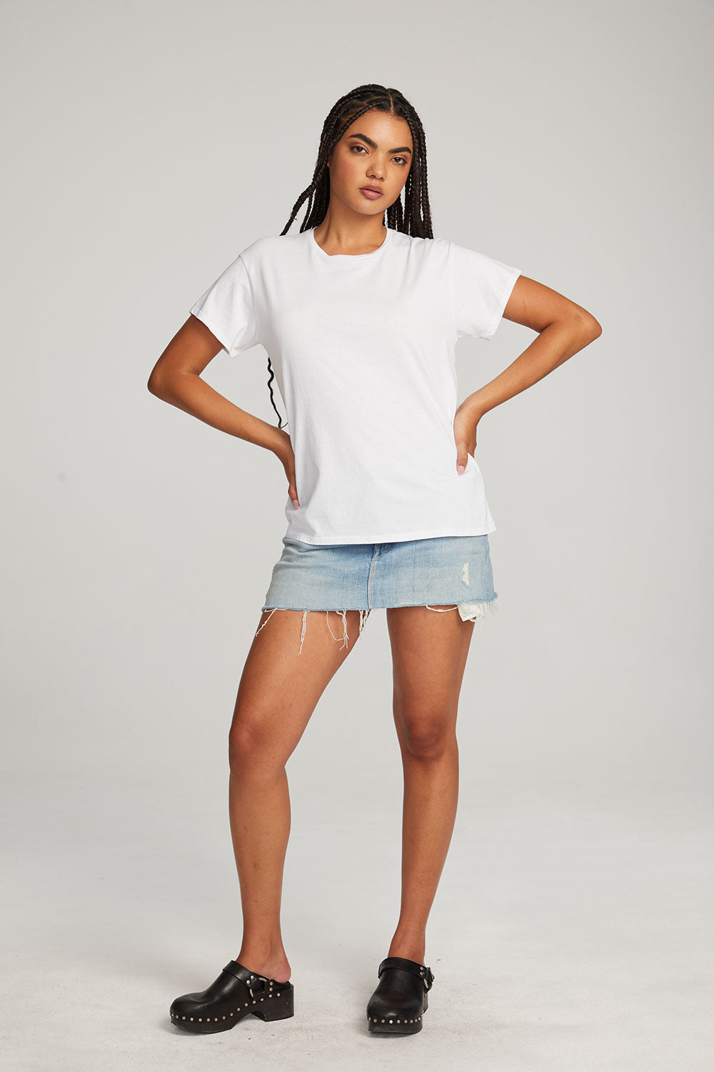 Everyday Essential White Crew Neck Tee WOMENS chaserbrand