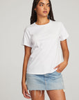 Everyday Essential White Crew Neck Tee WOMENS chaserbrand