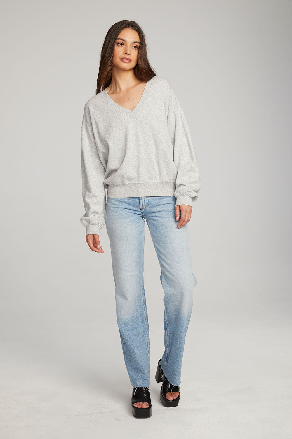 Poppy heather Grey Pullover WOMENS chaserbrand