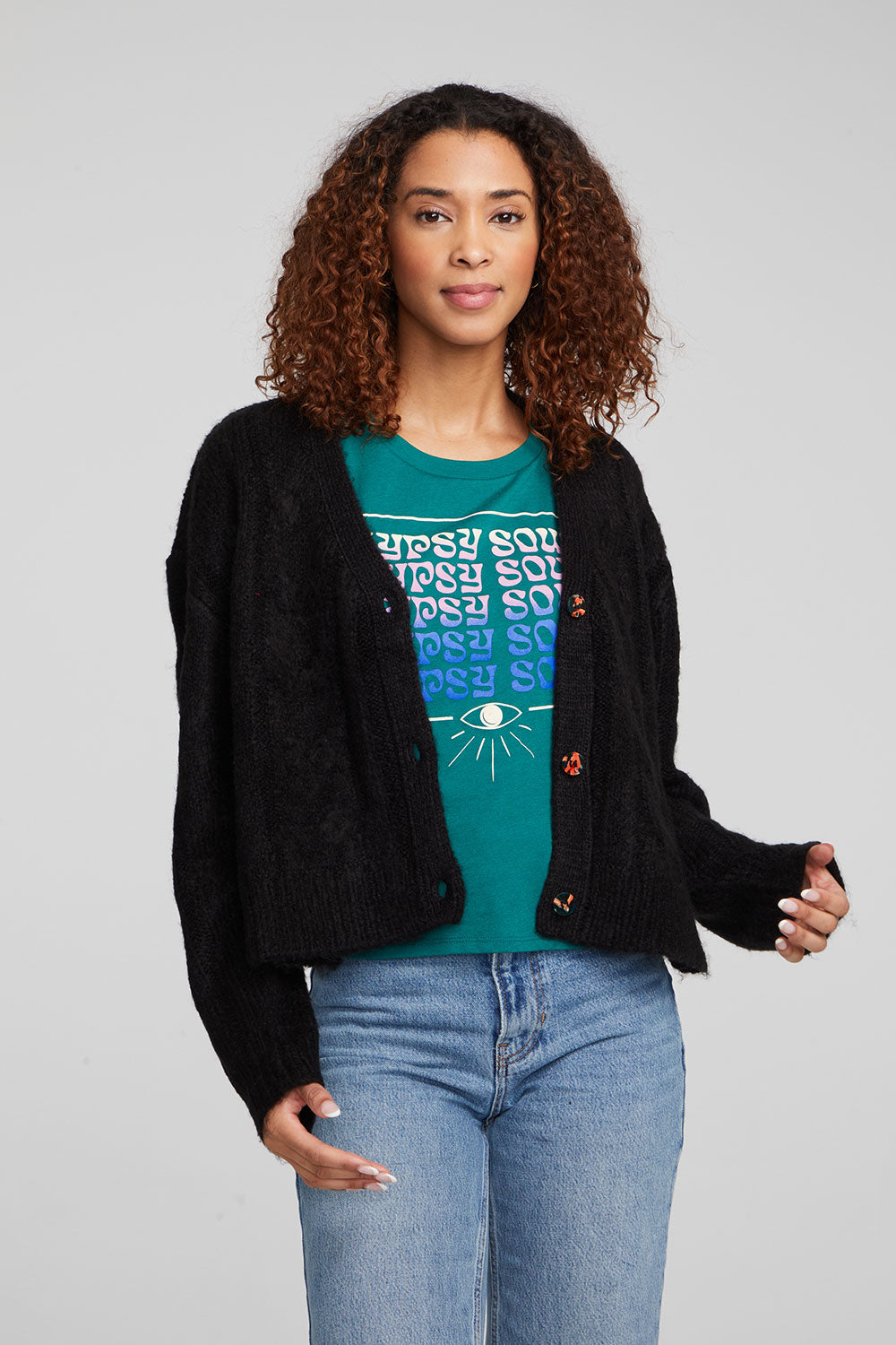 Bridge Black Onyx Cardigan WOMENS chaserbrand