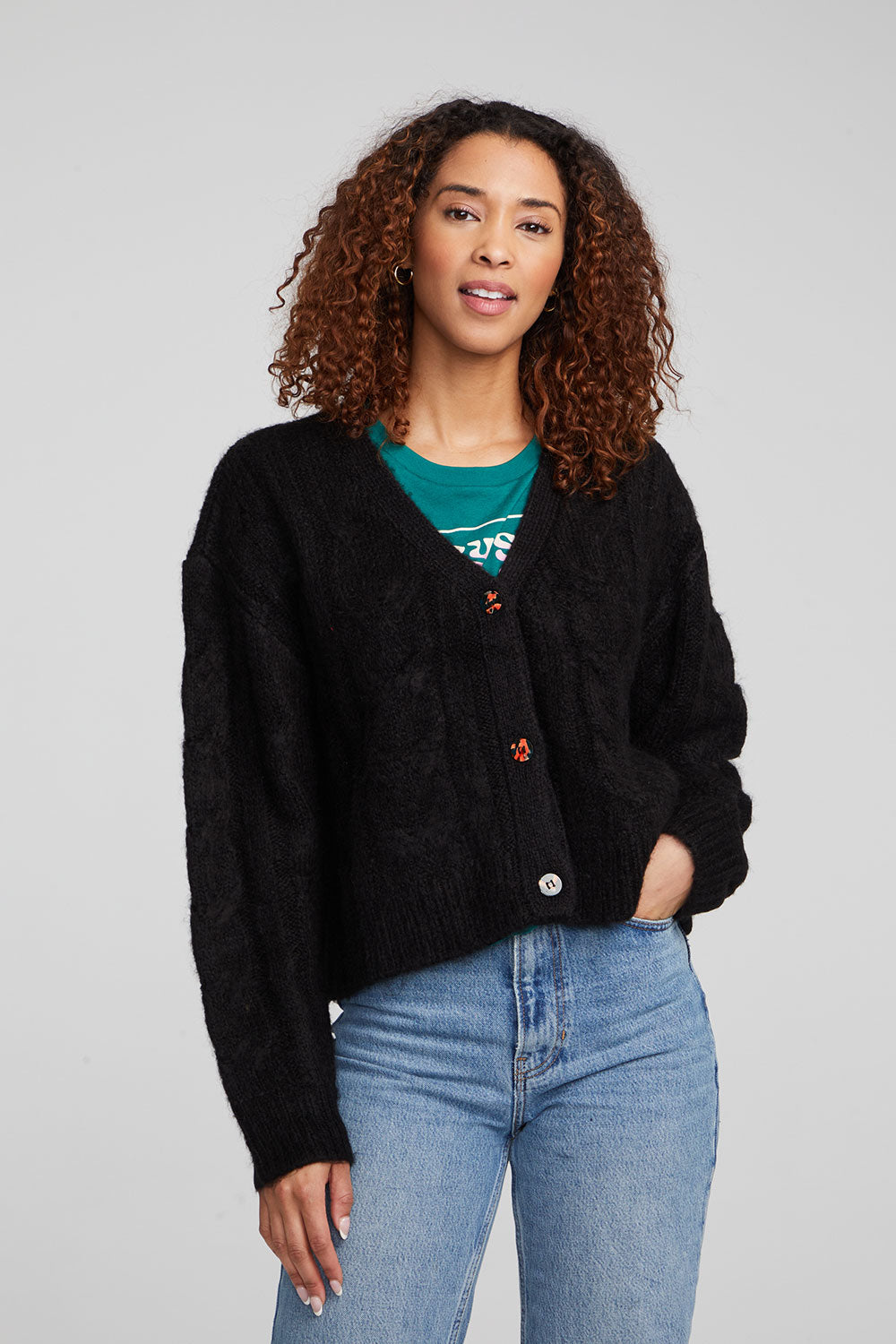 Bridge Black Onyx Cardigan WOMENS chaserbrand