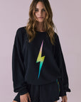 Rainbow Gradient Bolt Long Sleeve Womens chaserbrand