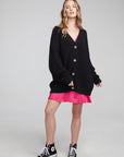 Vibe Shadow Black Cardigan WOMENS chaserbrand