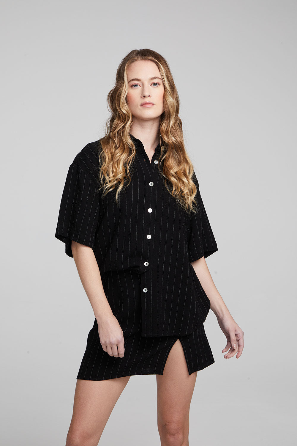 Bocelli Beverly Pinstripe Button Down WOMENS chaserbrand