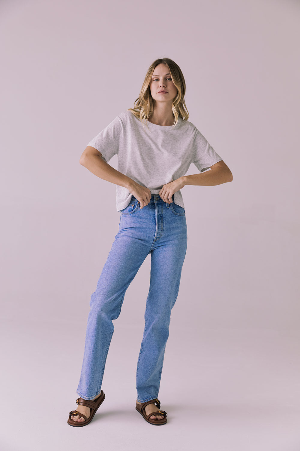 Jameson Light Heather Grey Tee Womens chaserbrand
