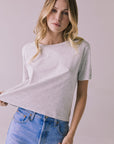 Jameson Light Heather Grey Tee Womens chaserbrand