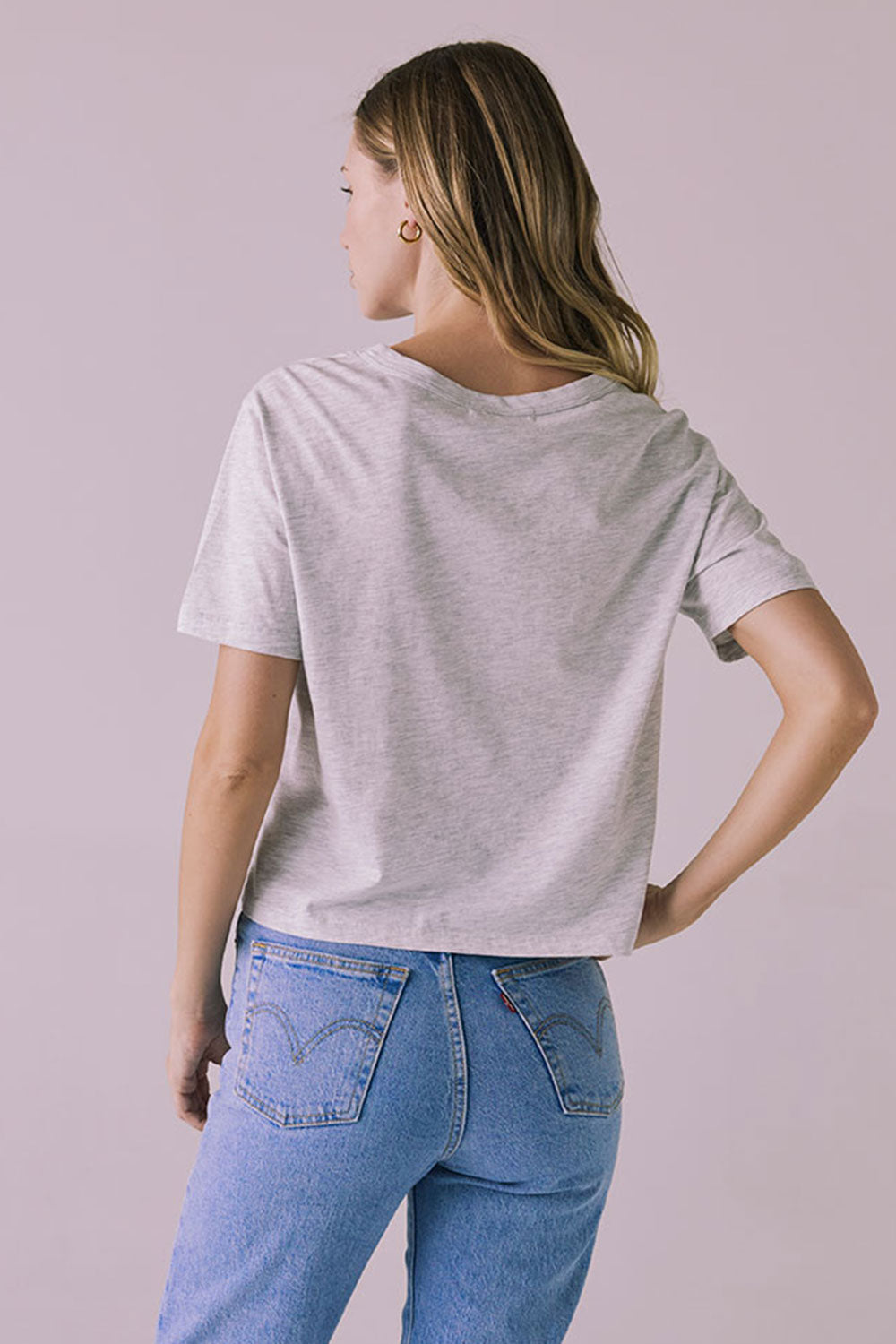 Jameson Light Heather Grey Tee Womens chaserbrand