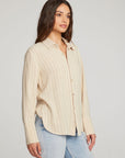 Helena White Pinstripe Button Down WOMENS chaserbrand