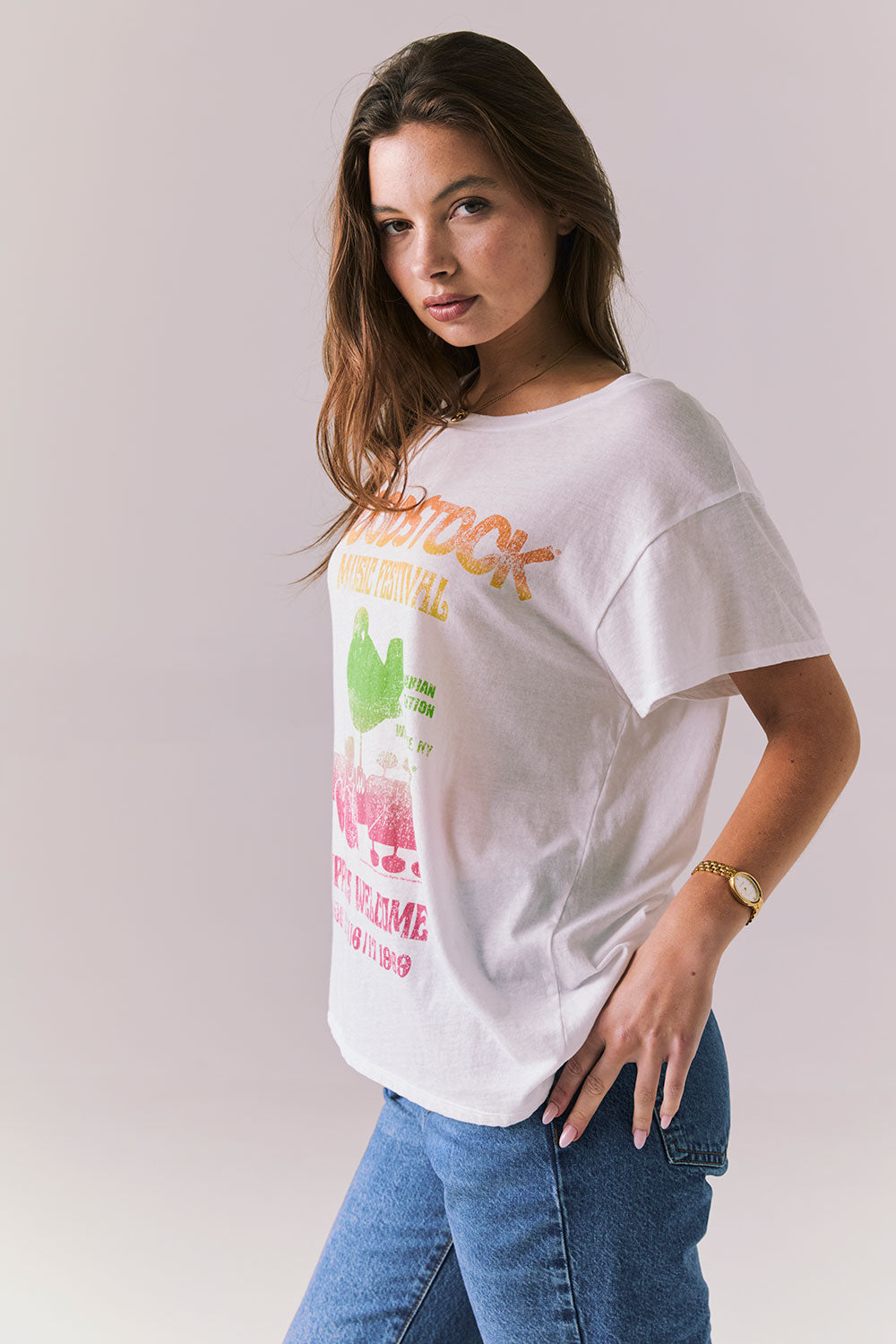 Woodstock 1969 Concert Tee Womens chaserbrand