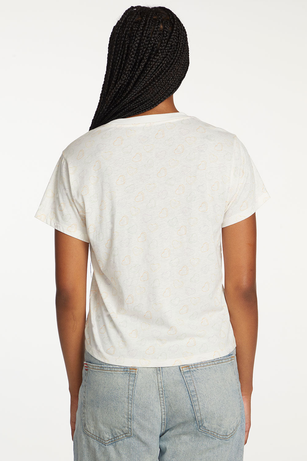 Allover Valentine Crewneck Tee Womens chaserbrand