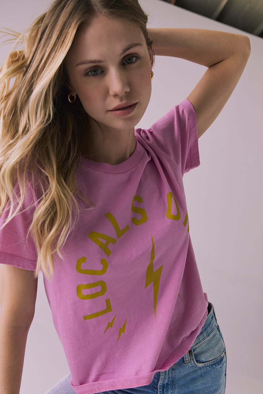 Locals Only Bolts Vintage Jersey Crewneck Tee Womens chaserbrand