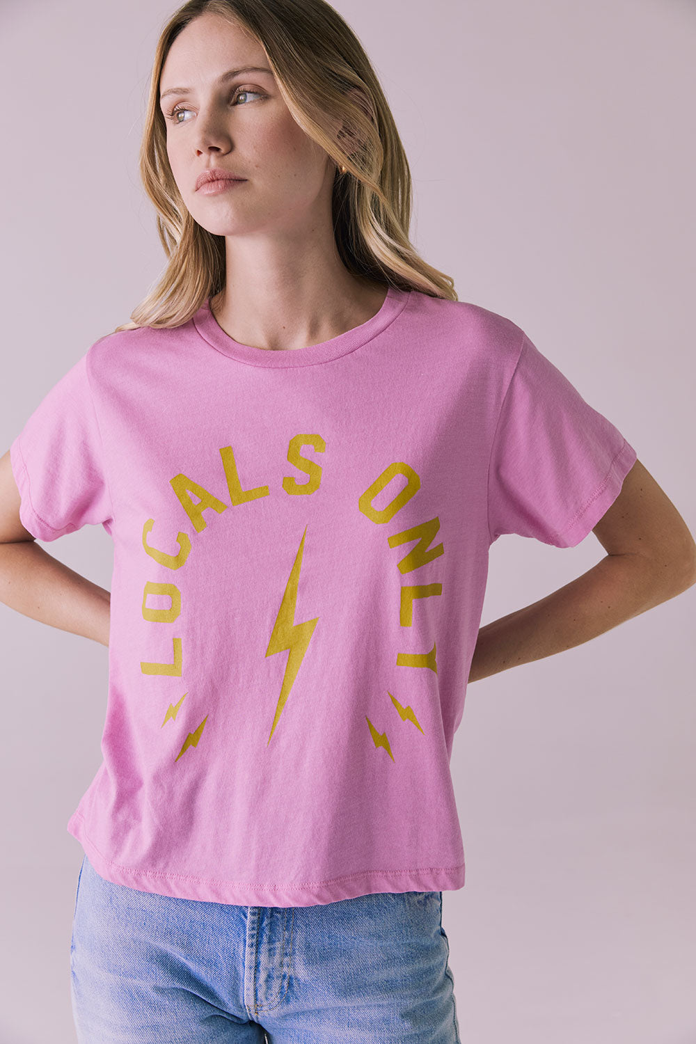 Locals Only Bolts Vintage Jersey Crewneck Tee Womens chaserbrand