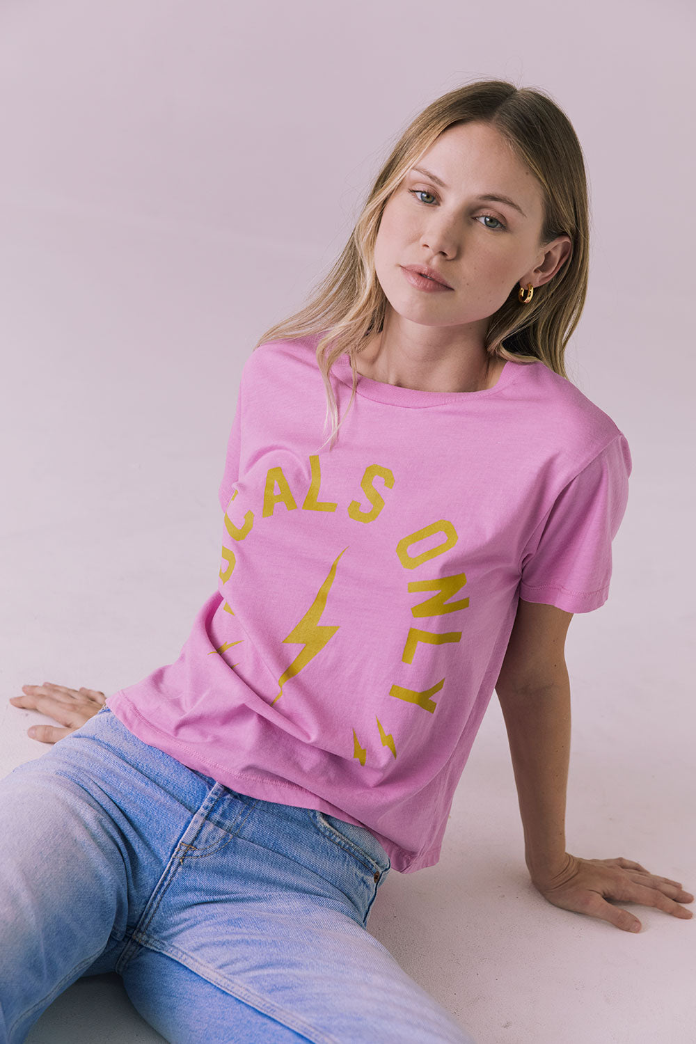 Locals Only Bolts Vintage Jersey Crewneck Tee Womens chaserbrand