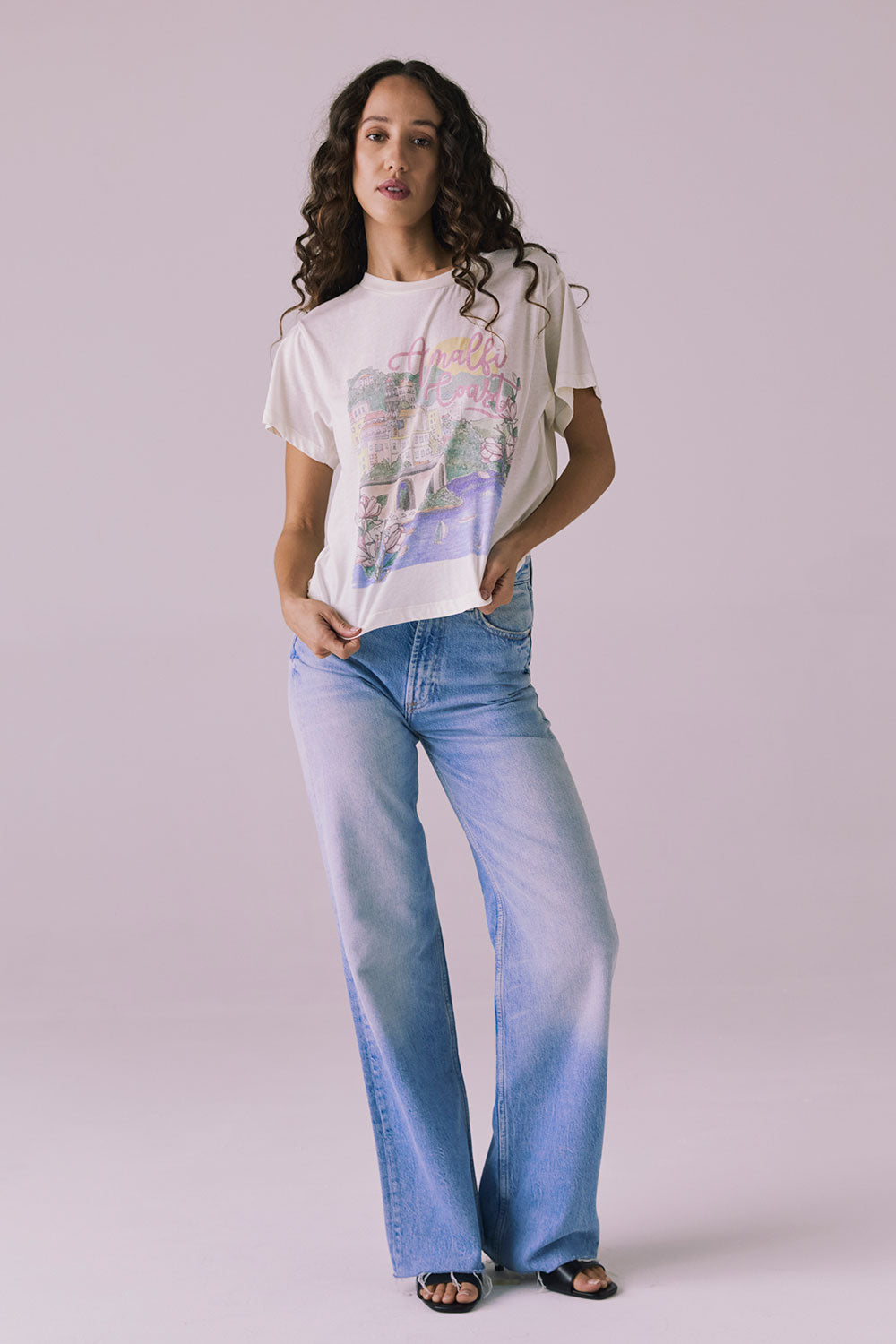 Amalfi Coast Floral Tee Womens chaserbrand