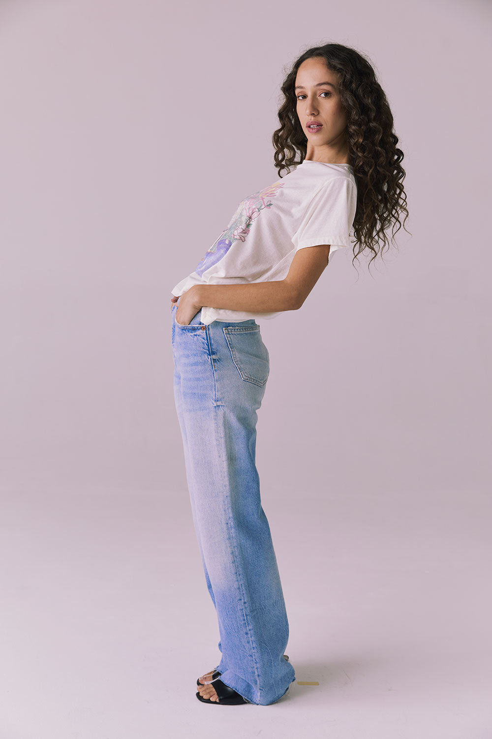 Amalfi Coast Floral Tee Womens chaserbrand