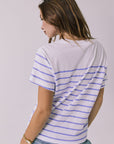 Back view of the Chaser La Dolce Vita Tee showing the clean striped design and classic crew neckline