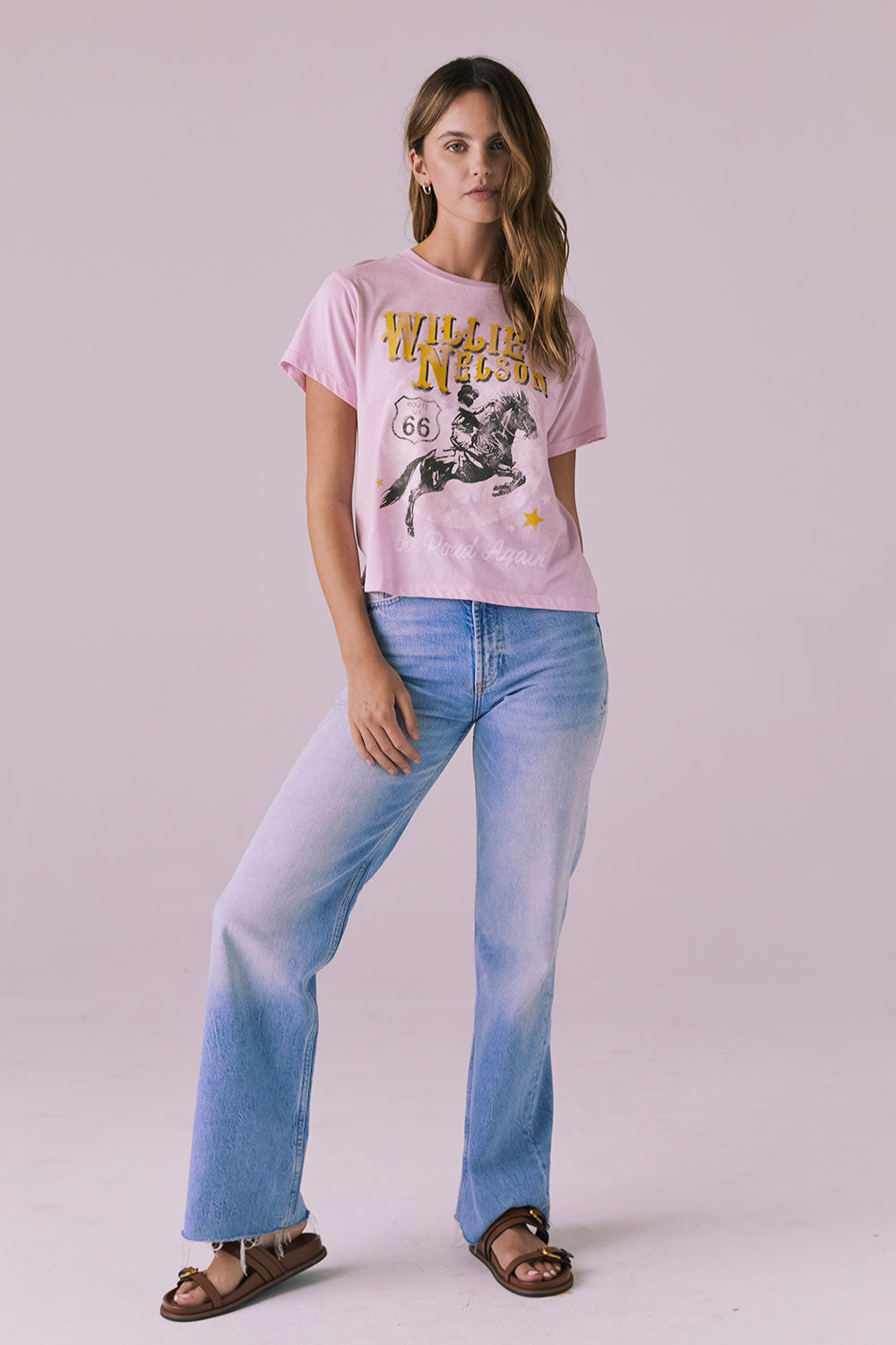 Willie Nelson Retro Logo Tee Womens chaserbrand