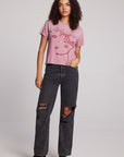 New York Dolls Script Logo Crewneck Tee Womens chaserbrand