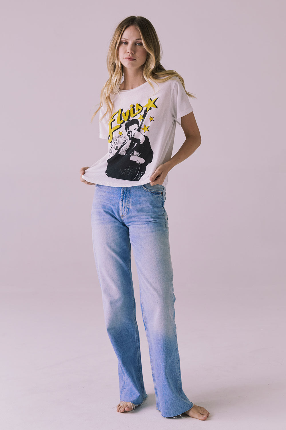 Sun Records Sun Stars Elvis Jersey Crewneck Tee Womens chaserbrand