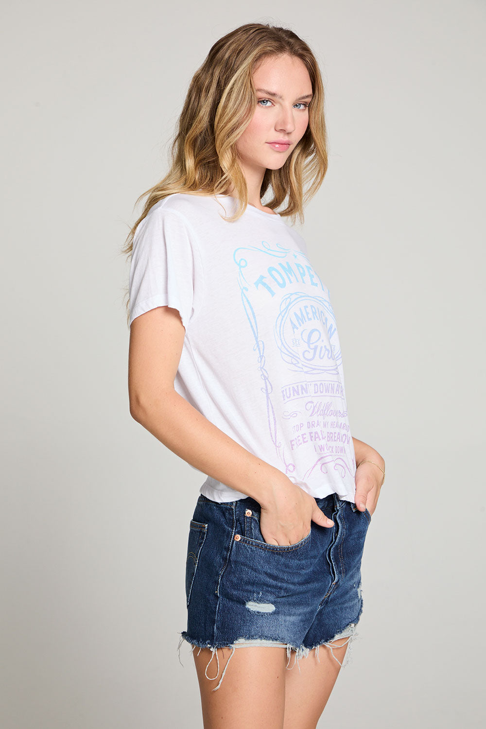Tom Petty American Girl Gradient Crewneck Tee WOMENS chaserbrand