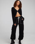 Briaa Shadow Black Long Sleeve Tee WOMENS chaserbrand