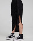 Lindsay Shadow Black Midi Skirt WOMENS chaserbrand