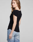 Page Shadow Star Black Tee WOMENS chaserbrand