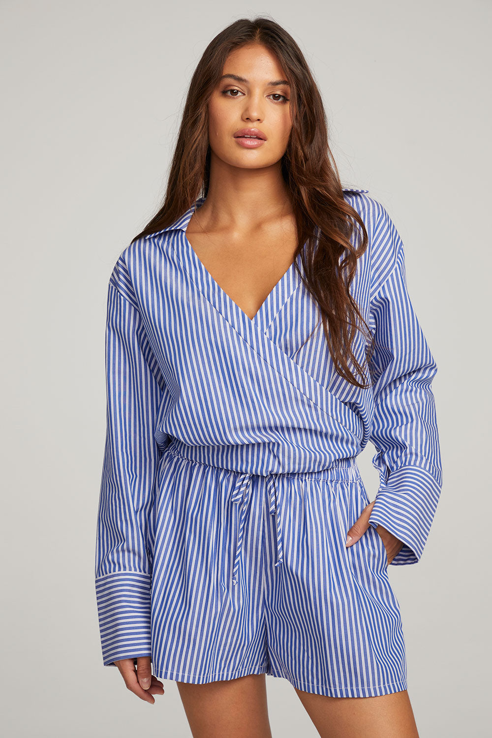 Haley Marmont Stripe Blouse WOMENS chaserbrand