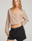 Haley Whiskey Stripe Blouse WOMENS chaserbrand