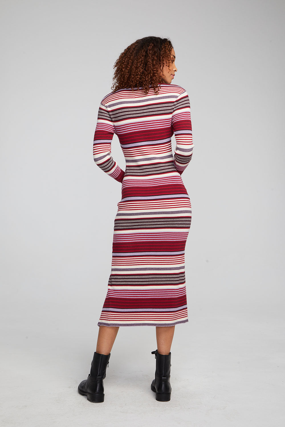 Palm Roxy Stripe Midi Dress WOMENS chaserbrand