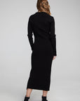 Palm Shadow Black Midi Dress WOMENS chaserbrand