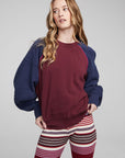 Harvard Wine Red and Mood Indigo Pullover WOMENS chaserbrand